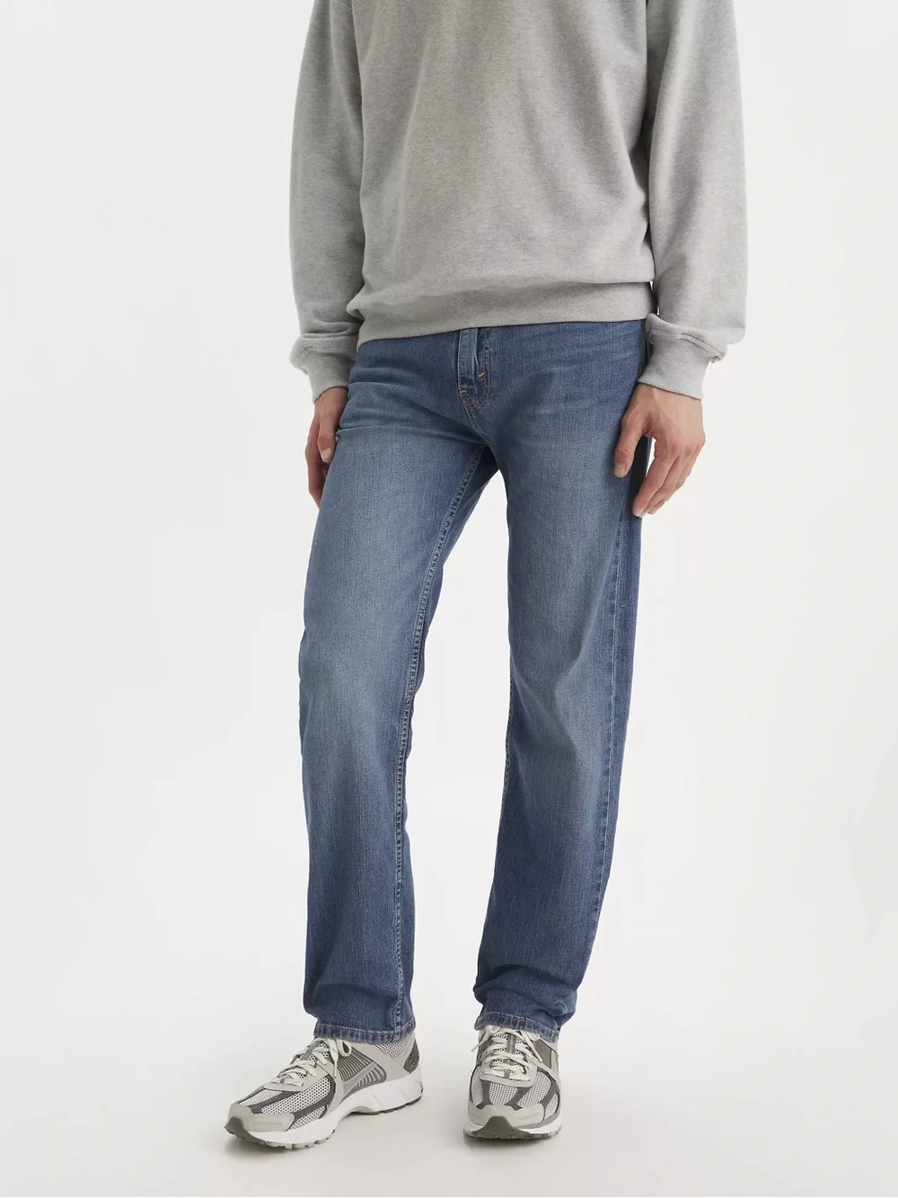 New Levi's Men's 505 Straight Jeans in Medium Blue Wash